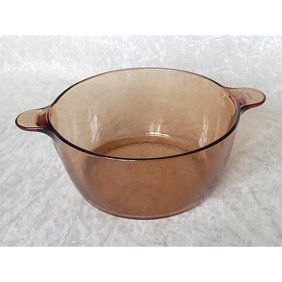 Corning Visions Other - Vtg Corning Visions Amber Glass 4.5L Stock Pot Dutch Oven Made in USA